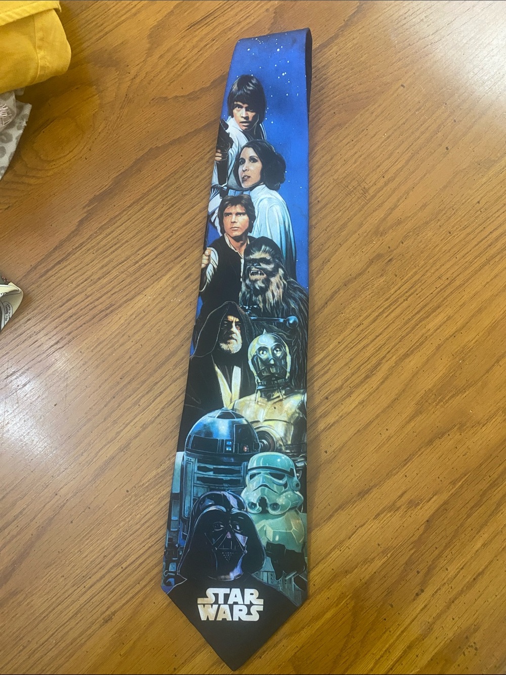 Vintage Star Wars Blue Character Collage Wall Tie Art